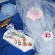 Molde de mesa con forma de diamante, bandeja de silicona, resina, cristal, epoxi, bricolaje 2024 - compra barato