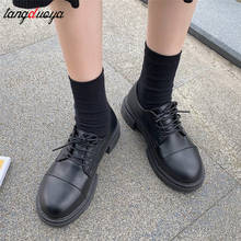 Lolita Gothic Round Head Mary Jane Shoes Japanese College Girl JK Uniform PU Leatehr Platform Strap Waterproof Black Shoes 2024 - buy cheap