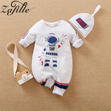 ZAFILLE Baby Boy Clothes New Born Cartoon Astronaut Bay Boy Romper and Hat Baby Overalls For Newborn Jumpsuit 2021 Spring 2024 - buy cheap