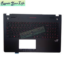 Teclado para ordenador portátil ASUS N56, N56JK, N56J, N56JN, coreano, KR, negro, con reposamanos, teclas Rojas, retroiluminado, 0KNB0-6628KO00, 90NB06D5-R31KO0 2024 - compra barato