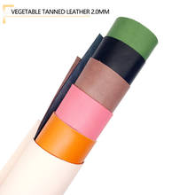 Wholesale Genuine Leather Vegetable tanned leather Material Leather craft Vintage Full grain Pull-Up Cowhide 2.0mm -8colors 2024 - buy cheap