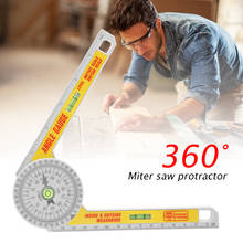360 Degree Calibration Miter Saw Protractor Finder Angle Finder Miter Gauge Goniometer Angle Finder Arm Measuring Ruler 2024 - buy cheap