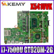 Akemy X541UVK Laptop motherboard for ASUS X541UJ X541UV original mainboard 4GB-RAM I7-7500U GT920M-2G 2024 - buy cheap