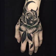 Waterproof Temporary Tattoo Sticker flower moon Fake Tatto Flash Tatoo Hand Arm middle size art Tattoos for boy Women Men 2024 - buy cheap