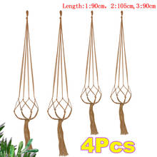 4/3/1pc Pot holder macrame plant hanger hanging planter basket jute braided rope craft 2024 - buy cheap