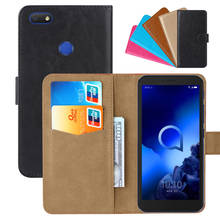 Funda billetera de lujo para Alcatel 1V PU de cuero Retro funda abatible magnética moda fundas Correa 2024 - compra barato