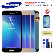 Original super amoled para samsung galaxy a3 2017 a320 display lcd digitador da tela de toque para samsung a3 a320 2017 tela lcd 2024 - compre barato