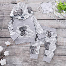 Newborn Baby Girls Boy Hooded Tops Pants Autumn Clothes Outfits Sets Tracksuit Cartoon Long Sleeve My First Christmas Girl 2024 - buy cheap