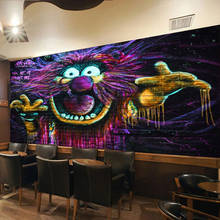 Papel tapiz autoadhesivo personalizado 3D, pintado a mano, foto creativa, murales de pared, pegatinas de pared impermeables 3D para Resturant Cafe 2024 - compra barato