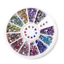 AB-gemas triangulares para decoración de uñas, diamantes de imitación para manicura, decoración de uñas, 1,5x3mm 2024 - compra barato