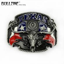 Hebilla de cinturón de cabeza The Bullzine Toro de Texas con acabado Peltre FP-02602, adecuada para cinturón de 4cm de ancho 2024 - compra barato