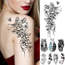 Waterproof Temporary Tattoo Sticker Butterfly Lily Fairy Bird Tattoos Mermaid Girl Body Art Arm Fake Sleeve Tatoo Women Men 2024 - buy cheap