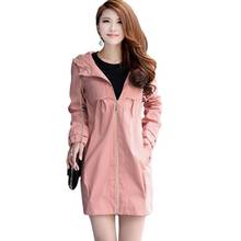 Plus Size Women's Clothing Trench Coat Windbreaker Spring Autumn Overweight Woman Jacket Fashion Tops Korean Style Free Shipping 2024 - buy cheap