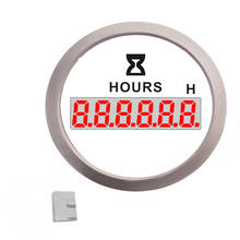 52mm Car Boat Digital Engine Hourmeter 0-99999.9 H with  Red Backlight Waterproof Hour Meter for 12~24V 2024 - buy cheap