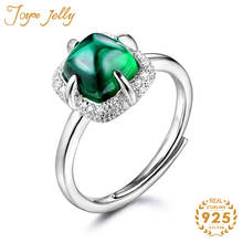 JoyceJelly classic ring for women silver 925 jewelry square emerald gemstone wedding ring party engagement gifts wholesale 2021 2024 - buy cheap