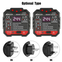 KKmoon-probador de enchufe eléctrico con pantalla Digital, probador de voltaje de polaridad de circuito portátil, buscador de enchufe de pared, prueba RCD 2024 - compra barato