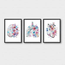 Anatomy Art Brain Heart Lungs Wall Art Canvas Painting Nordic Posters And Prints Wall Pictures For Doctor Office Decor No Frame 2024 - buy cheap