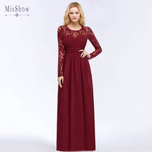 Robe De Soiree Longue в наличии новые элегантные длинные кружевные вечерние платья шифоновые с круглым вырезом Формальные Вечерние платья дешевые платья 2024 - купить недорого