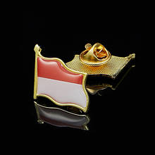 Indonésia bandeira nacional pino broche distintivo jóias com borboleta fivela lapela pino chapéu camisa pino gravata acessórios 2024 - compre barato