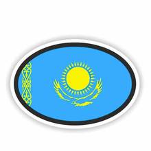 Personalized Car Styling KAZAKHSTAN Flag Oval Accessories Decal PVC Car Sticker 2024 - buy cheap