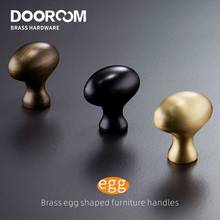 Dooroom Brass Egg Furniture Handles Wardrobe Dresser Cupboard Cabinet Door Drawer Shoe Box Pulls Pastoral Mediterranean Knobs 2024 - buy cheap