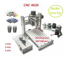 Engraving machine DIY CNC 4020 metal ball screw USB 3 4 5 axis aluminum mini cnc router machine for wood embossed pcb pvc 2024 - buy cheap