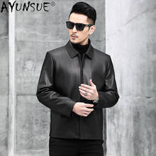 AYUNSUE 2020 men's clothing spring coat genuine goatskin leather jacket men short jackets mens casual outwear ropa hombre LXR804 2024 - buy cheap