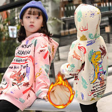 Kids Girls Hoodies Autumn Winter Cartoon Hooded Sweatshirt Children Fleece Tops Pullovers Clothes Hoodies for Girls 14 Years Old 2024 - buy cheap