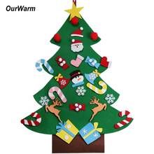 OurWarm Felt Christmas Tree Snowman Santa Hanging Sticker Ornaments Kids Parent Toys New Year Gifts Christmas Party Decoration 2024 - buy cheap