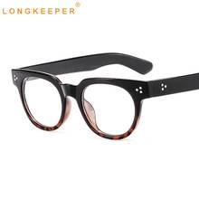 Longkeader 2020, круглые очки для женщин и мужчин, винтажные очки с прозрачными линзами, Дамская мода, маленькие очки, оптическая оправа для очков 2024 - купить недорого
