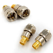 1pc F Male To SMA Female Jack Adapter High Quality F Type Male Plug To SMA Female Jack Straight RF Coaxial Adapter Connector 2024 - buy cheap