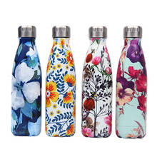 Creative Floral Thermos Flask Stainless Steel Water Bottle Leakproof Gym Sport Drink Bottle For Water Cool Insulated Cup Mug 2024 - buy cheap