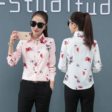 Women 2021 Spring Summer New Fashion Printed Blouses Female Slim Long Sleeve Tops Ladies Single Breasted Casual Shirts N11 2024 - buy cheap