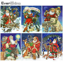Evershine Full Square Diamond Painting Santa Claus DIY Diamond Embroidery Christmas Cartoon Full Square Round Drill Home Decor 2024 - buy cheap