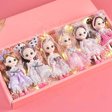 1 Box of 6 Pieces/each Set of BJD 16 Cm Doll with 13 Movable Joints Fashion Dress Princess Girl Toy Decoration Birthday Gift Box 2024 - buy cheap
