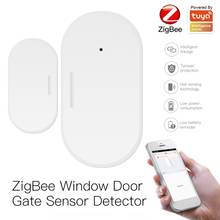 Tuya-sensor de abertura magnético zigbee para porta de janela, pequeno, smart home, detector de abertura/fechamento de porta de garagem 2024 - compre barato