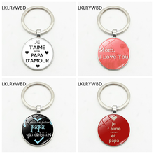 LKLRYWBD / Mom, I Love You Fashion Keychain Key Ring Jewelry Pendant Convex Glass Keychain 2024 - buy cheap