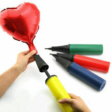 Bomba de globos de mano, inflador de aire de doble acción, accesorios de pegamento para fiesta, boda, cumpleaños, Color aleatorio 2024 - compra barato