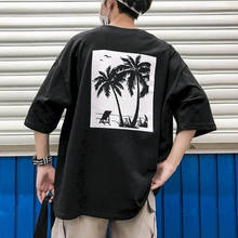 Hong Kong Style Hip-hop Short-sleeved Men T-shirt Women T Shirt Summer Trend Personality Printing Korean Loose Student Shirt 2024 - buy cheap