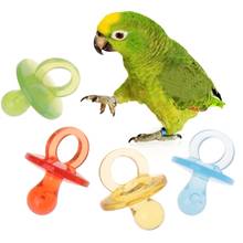4 шт. попугай игрушки акриловые соски жевать Красочные товары для птиц DIY аксессуар 2024 - купить недорого