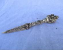 Collectible Old Handwork Tibet silver Buddhist Sword /Ritual Dagger statue from tibetan ,Long 19CM 2024 - buy cheap