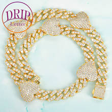 Drip Letter Miami Cuban Link Chain Heart Necklace for Women Hip Hop Gold Color Charms Fashion Jewelry 2021 Trend 2024 - buy cheap