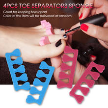 4PCS Toe Separators Sponge Foam Toe Spacers for Pedicure Nail Salon Use Random Color Finger Foot Manicure Nail Art Tool 2024 - buy cheap