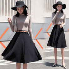 Fashion OL Office Ladies Work Skirts Women Solid Color High Waist A-line Umbrella Skirt Female Casual All-match Midi Skirt 2024 - buy cheap