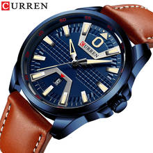 Curren relógio de pulso quartzo masculino, relógio de luxo luminoso pulseira de couro estilo vintage para homens 2024 - compre barato