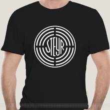 Steyr arms logo camiseta preto masculino t moda t-sdhirt men algodão marca teesshirt 2024 - compre barato