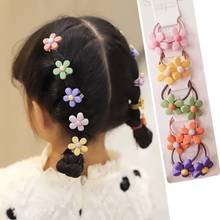 10Pcs/Set Cute Girls Hair Accessories Cartoon Flower Fruit Elastic Hair Bands BB Headbands Quicksand Scrunchies Ponytail Holders 2024 - buy cheap