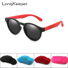 LongKeeper-gafas De Sol polarizadas TR90 para niños y niñas, lentes De Sol redondo De silicona, UV400, caja De seguridad para coche 2024 - compra barato