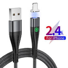 Led 1m 2m Fast Charging Usb Magnetic Charger Cable for iPhone 11 Max Pro XR XS 7 8 6 6S 5 5S Plus ipad Date Cable adaper 2024 - buy cheap