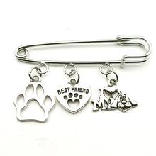 New Mini I Love My Dog Brooch Best Friend Fashion Pet Steel Brooch Men and Women Jewelry Gift 2024 - buy cheap